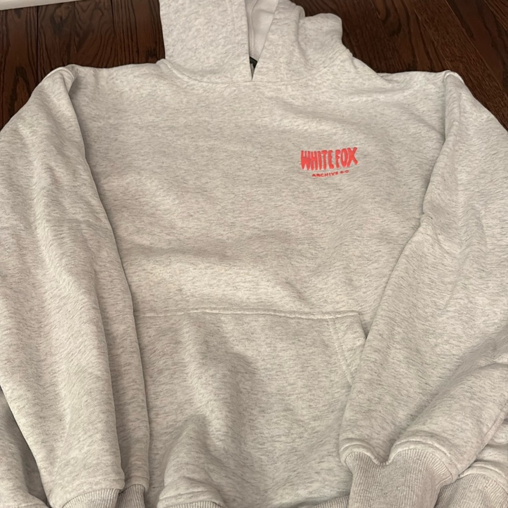 White fox hoodie
